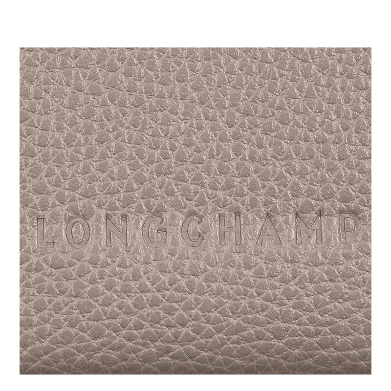 Turtledove Longchamp Le Foulonné Cardholder - Leather Women Cardholders & Coin purses | 321405EIC