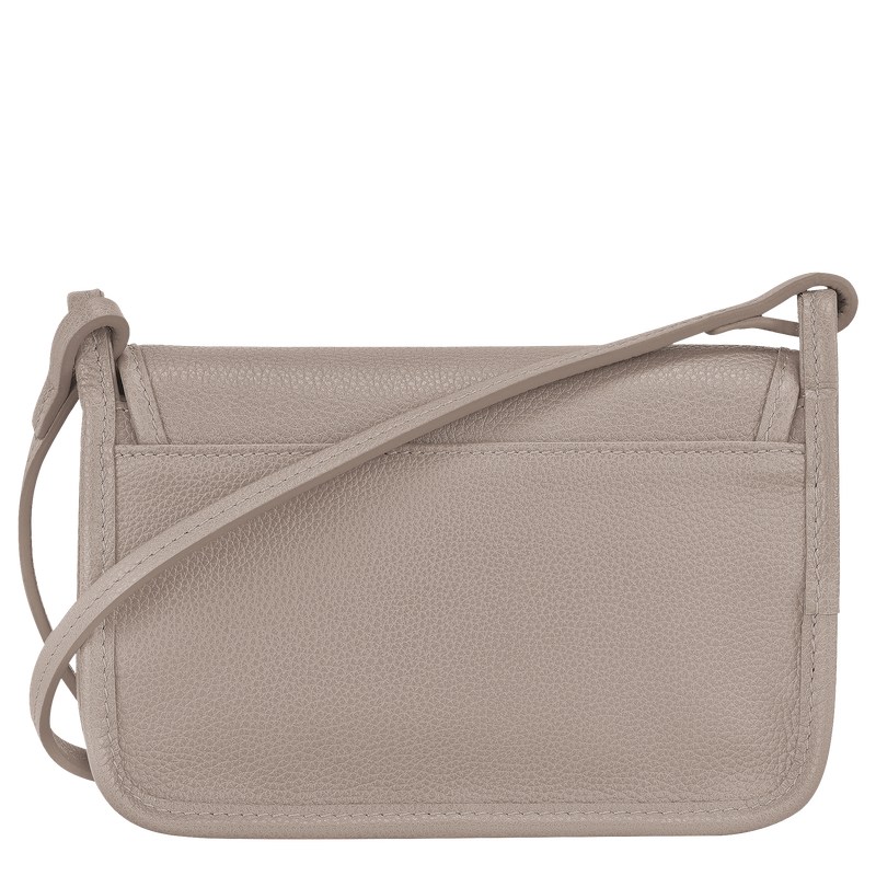 Turtledove Longchamp Le Foulonné XS Clutch - Leather Women Crossbody bags | 620581WRI