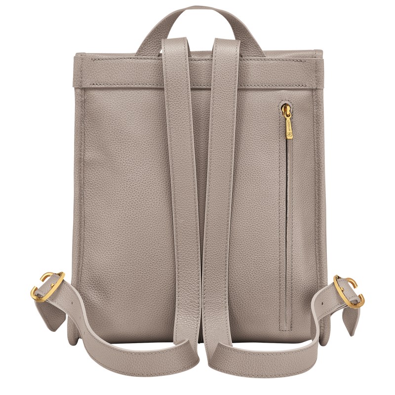 Turtledove Longchamp Le Foulonné - Leather Women Backpacks | 102675FPN