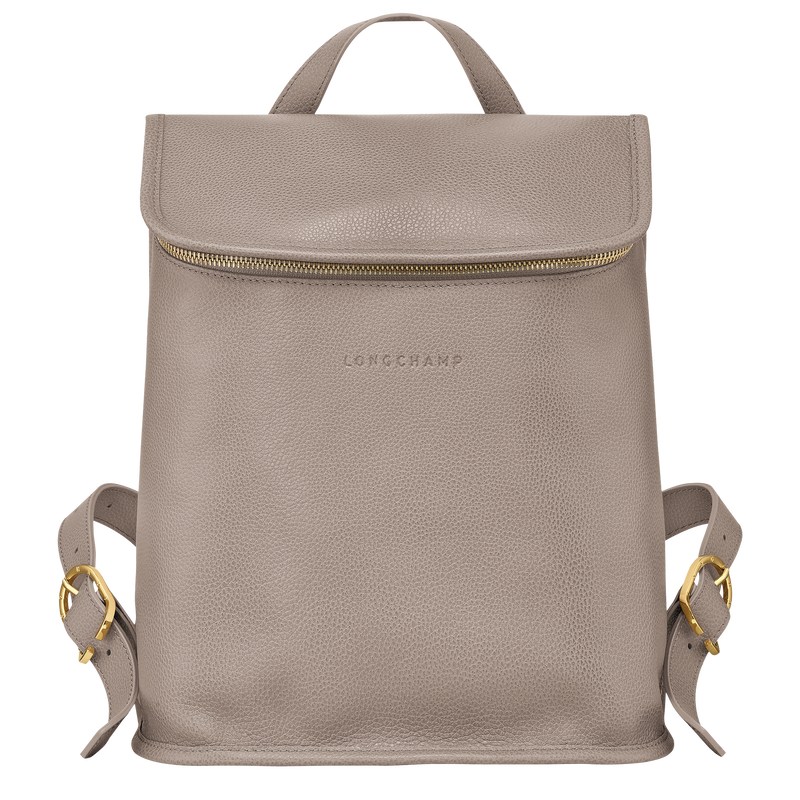 Turtledove Longchamp Le Foulonné - Leather Women Backpacks | 102675FPN