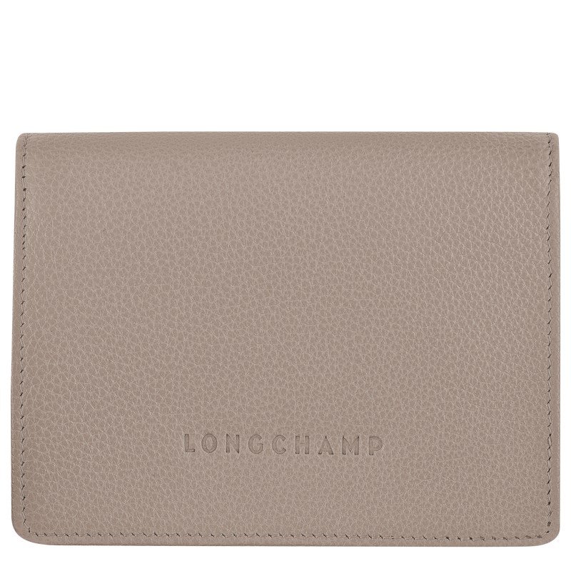 Turtledove Longchamp Le Foulonné - Leather Women Wallets | 918065XKO