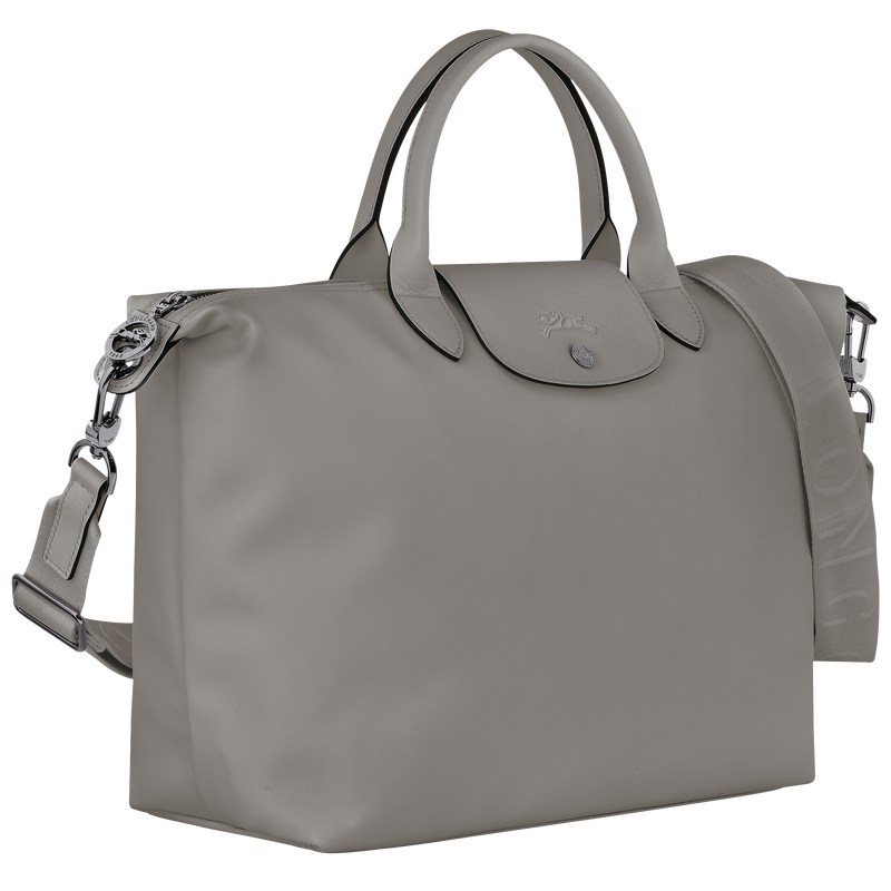 Turtledove Longchamp Le Pliage Xtra L - Leather Women Handbags | 634925NEI