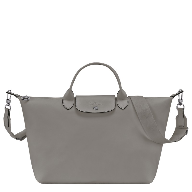 Turtledove Longchamp Le Pliage Xtra L - Leather Women Handbags | 634925NEI