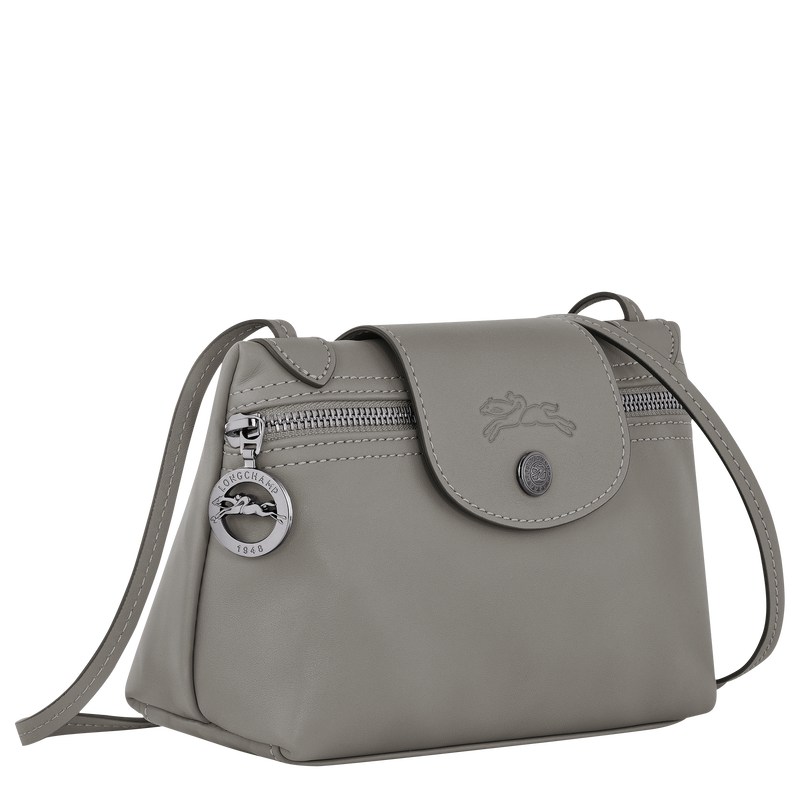 Turtledove Longchamp Le Pliage Xtra XS Crossbody bag - Leather Women Crossbody bags | 968217NSW