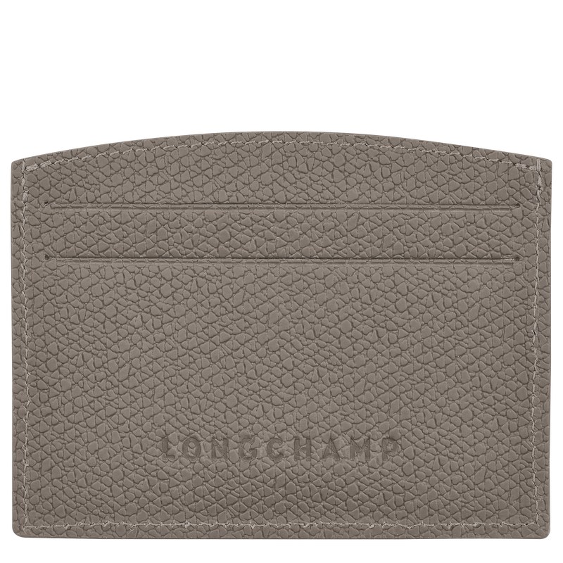 Turtledove Longchamp Le Roseau Card holder - Leather Women Cardholders & Coin purses | 829165HLD