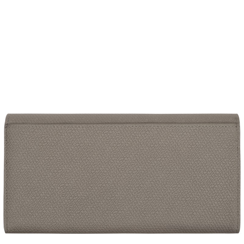 Turtledove Longchamp Le Roseau Continental - Leather Women Wallets | 183967QMR