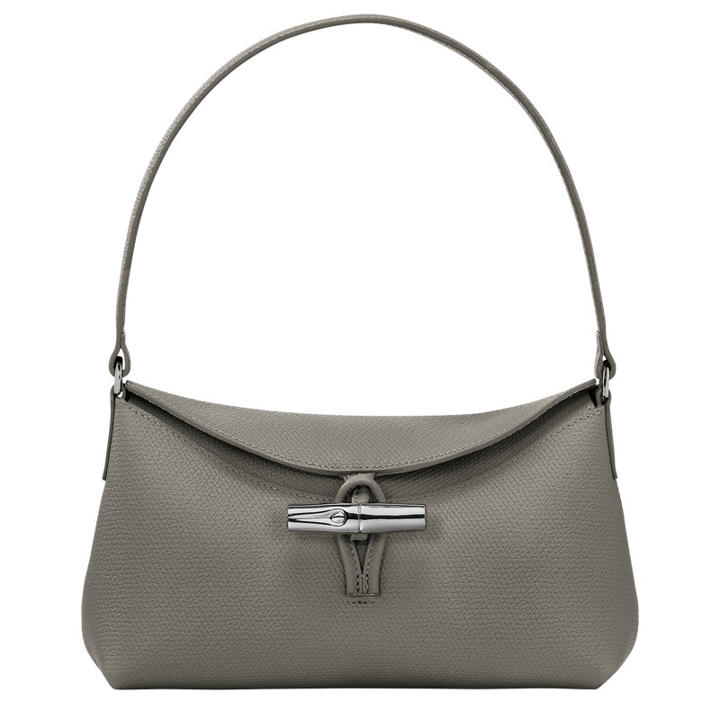 Turtledove Longchamp Le Roseau S Hobo - Leather Women Shoulder bags | 421095PQU