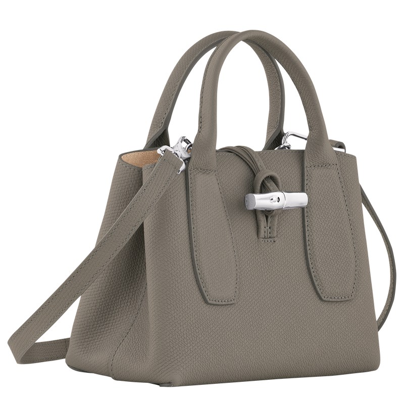 Turtledove Longchamp Le Roseau S - Leather Women Handbags | 087124NAI