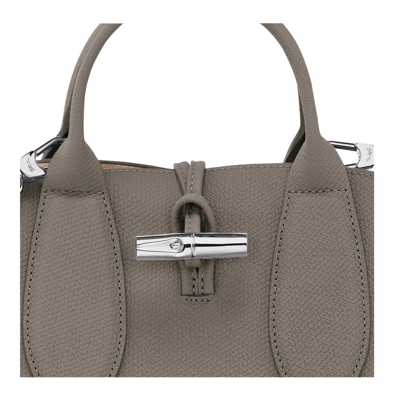 Turtledove Longchamp Le Roseau S - Leather Women Handbags | 087124NAI