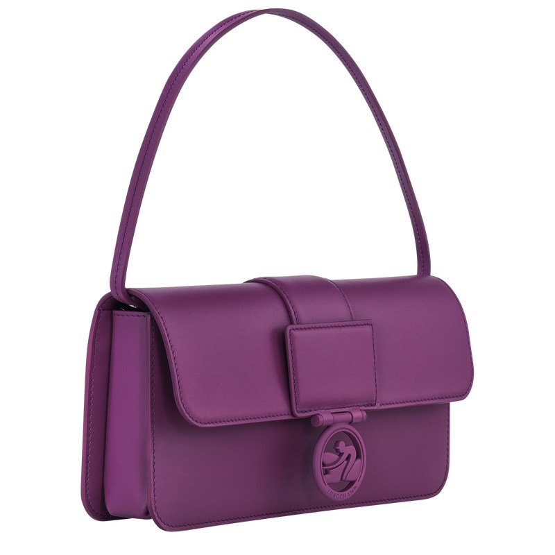 Violet Longchamp Box-Trot M Shoulder - Leather Women Shoulder bags | 741530AMJ