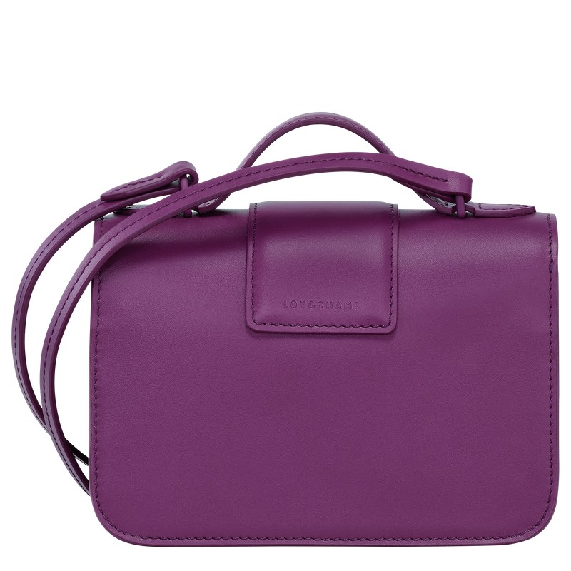 Violet Longchamp Box-Trot XS Crossbody bag - Leather Women Crossbody bags | 741859BQG