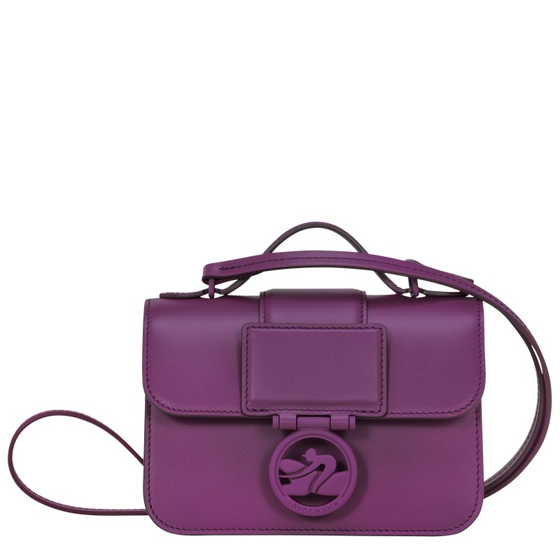 Violet Longchamp Box-Trot XS Crossbody bag - Leather Women Crossbody bags | 741859BQG