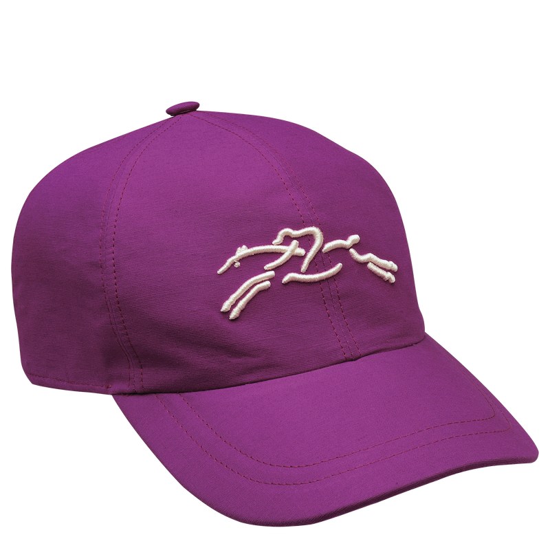 Violet Longchamp Cap - Gabardine Women Caps & hats | 829640SWG