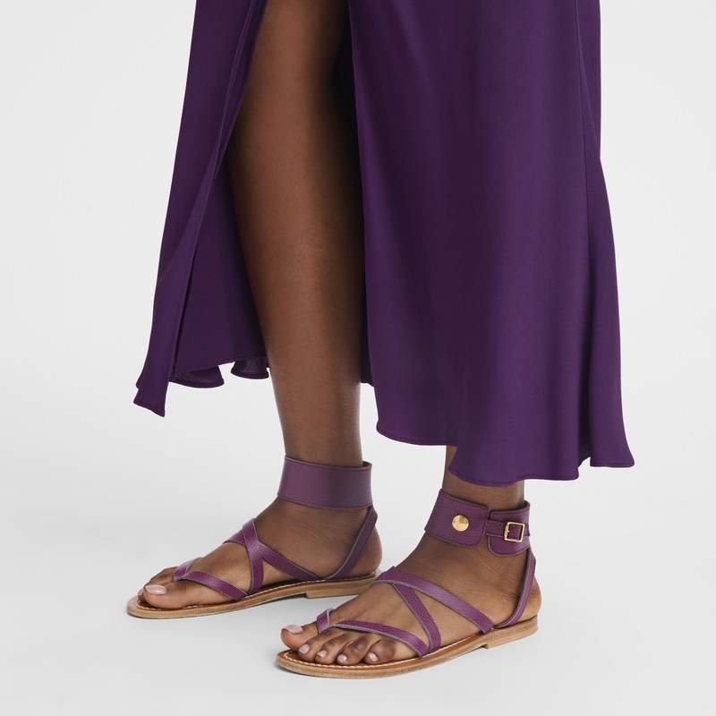 Violet Longchamp x K.Jacques Sandals - Leather Women Sandals | 586107HTW