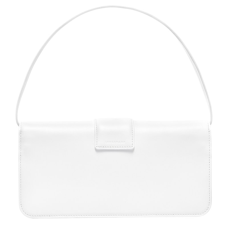 White Longchamp Box-Trot M Shoulder - Leather Women Shoulder bags | 143598FWG