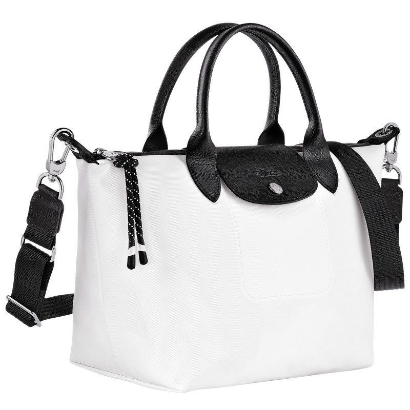 White Longchamp Le Pliage Energy S - Recycled canvas Women Handbags | 243985EPZ