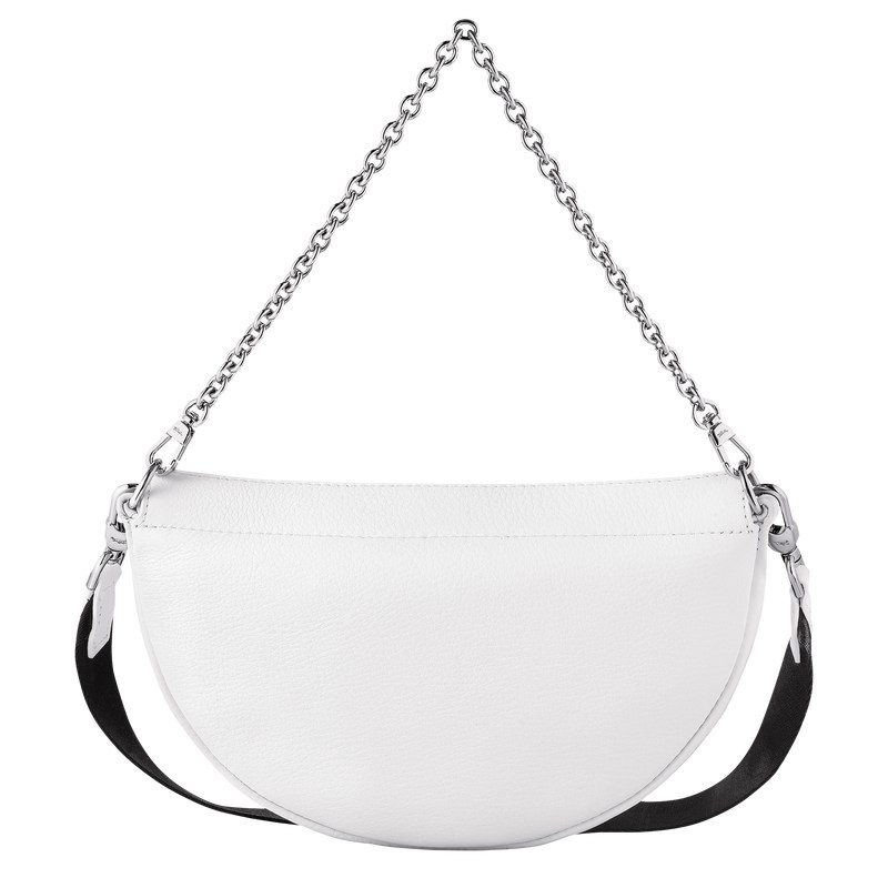 White Longchamp Smile S Crossbody - Leather Women Shoulder bags | 063972SQJ