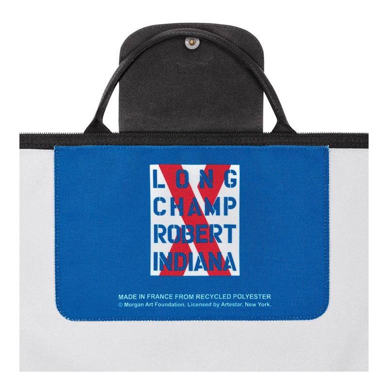 White Longchamp x Robert Indiana - Canvas Men Travel bags | 697012ZCE