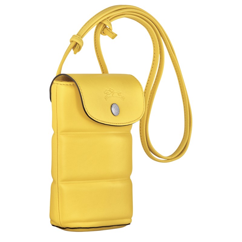 Yellow Longchamp Le Pliage Xtra - Leather Women Phone cases | 423871UAN