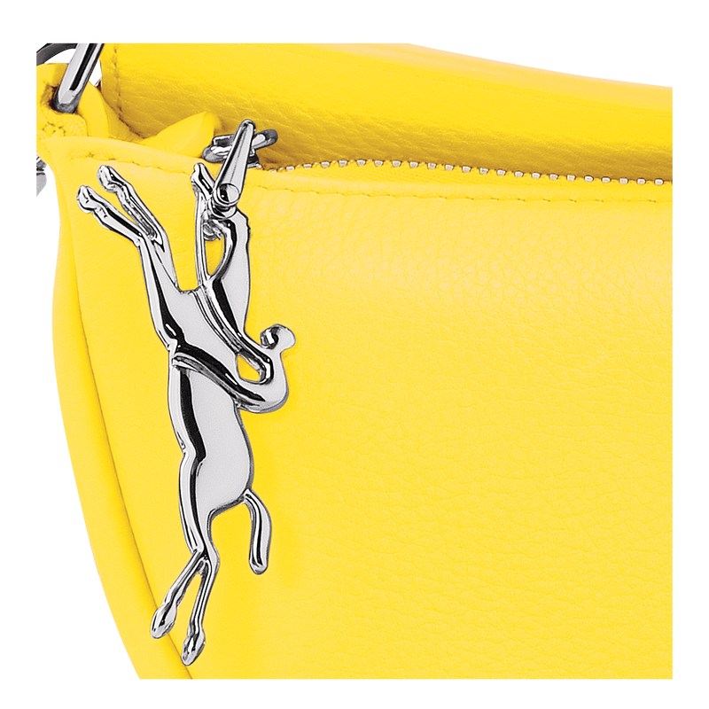 Yellow Longchamp Smile S Crossbody - Leather Women Shoulder bags | 102649HQM